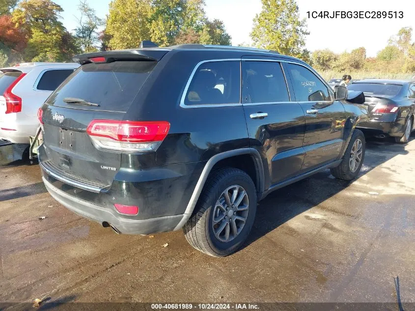 2014 Jeep Grand Cherokee Limited VIN: 1C4RJFBG3EC289513 Lot: 40681989