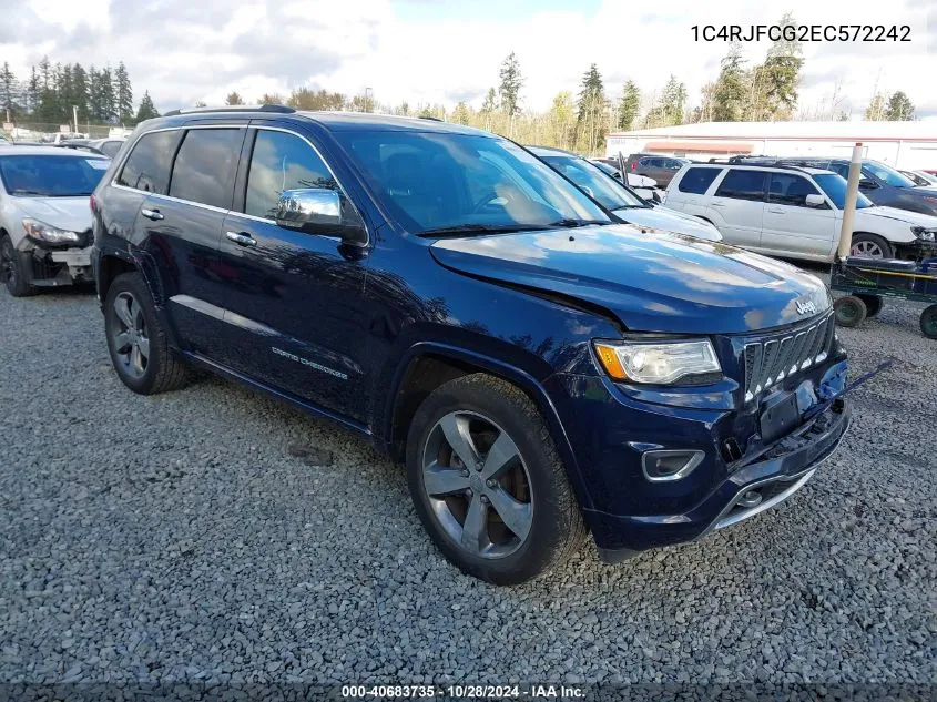 2014 Jeep Grand Cherokee Overland VIN: 1C4RJFCG2EC572242 Lot: 40683735