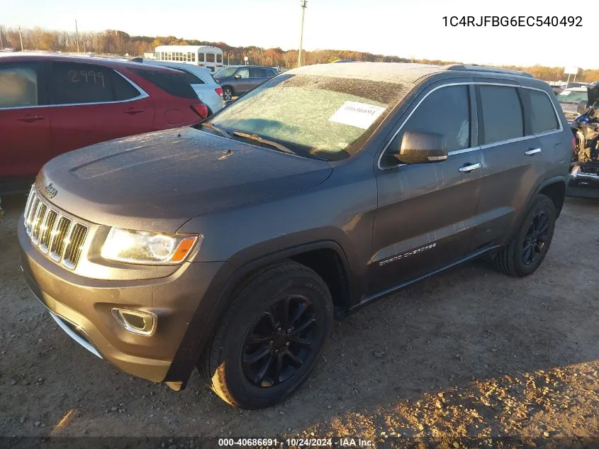 1C4RJFBG6EC540492 2014 Jeep Grand Cherokee Limited