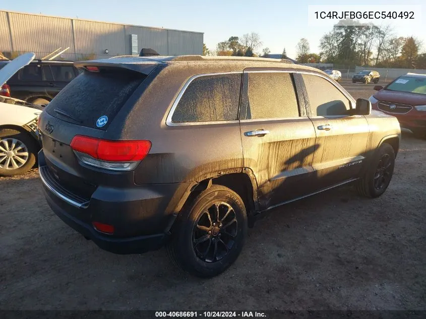 1C4RJFBG6EC540492 2014 Jeep Grand Cherokee Limited