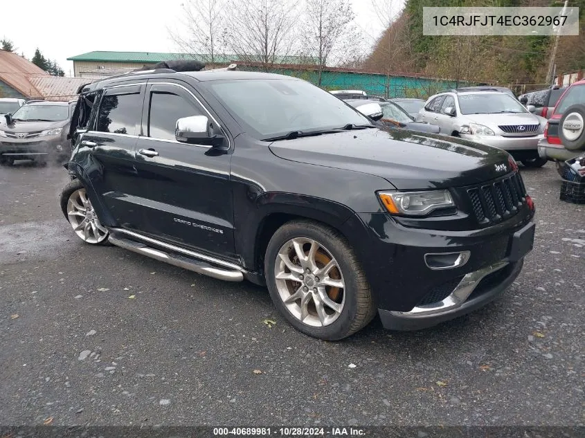 2014 Jeep Grand Cherokee Summit VIN: 1C4RJFJT4EC362967 Lot: 40689981