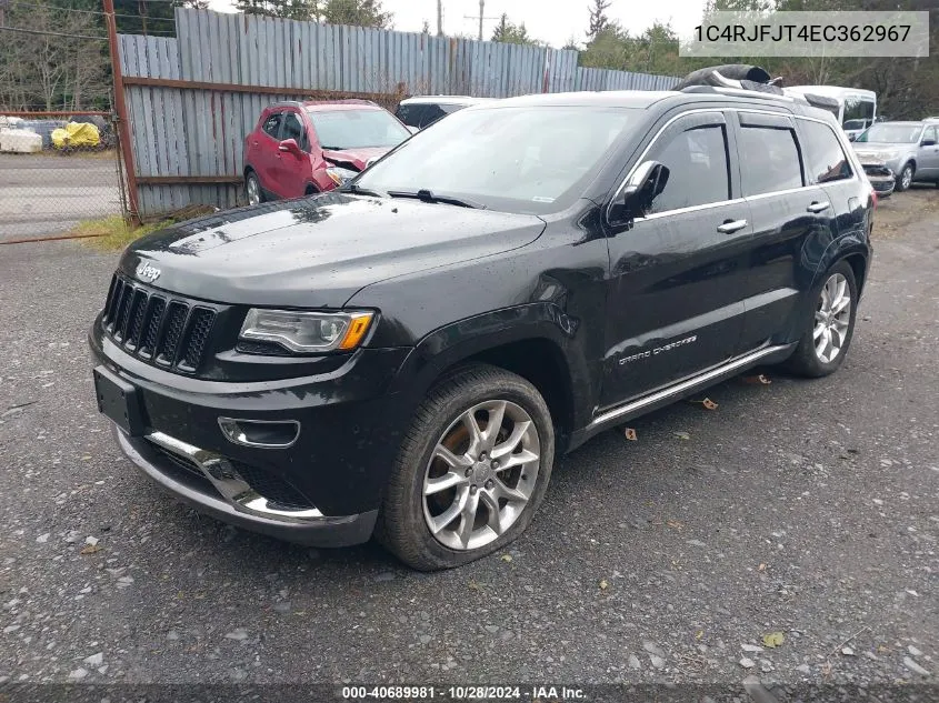 2014 Jeep Grand Cherokee Summit VIN: 1C4RJFJT4EC362967 Lot: 40689981