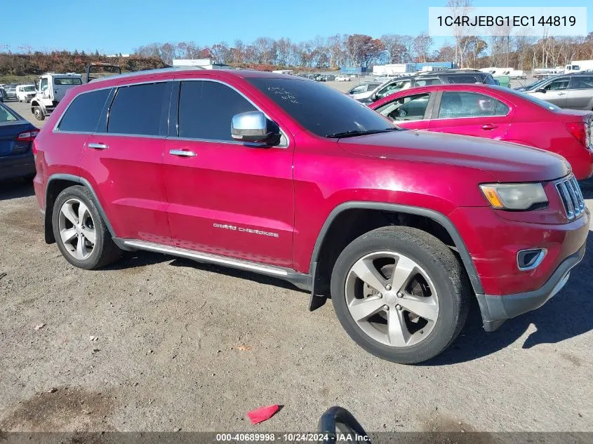 2014 Jeep Grand Cherokee Limited VIN: 1C4RJEBG1EC144819 Lot: 40689998