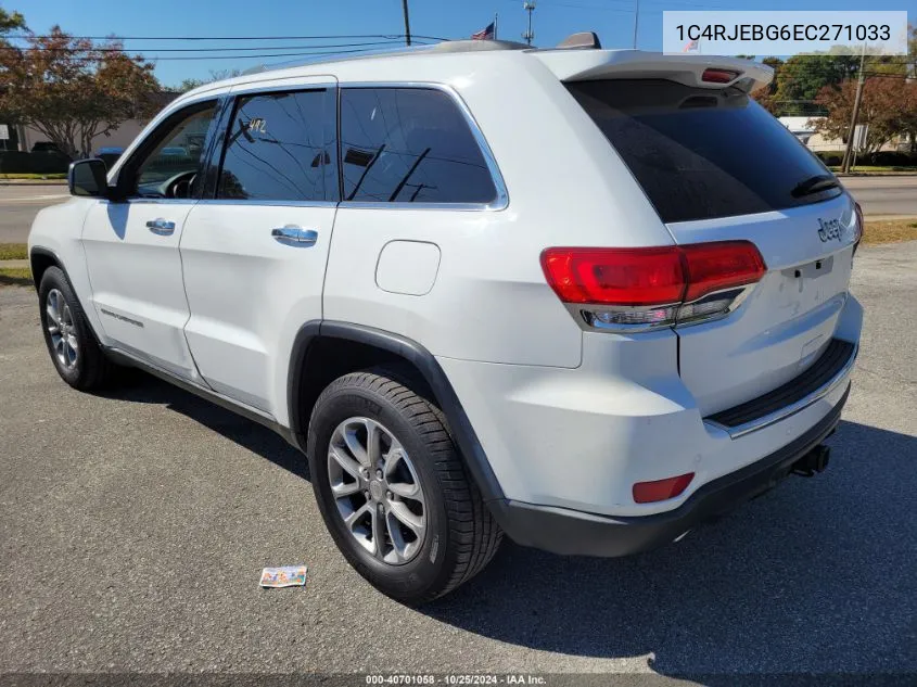 2014 Jeep Grand Cherokee VIN: 1C4RJEBG6EC271033 Lot: 40701058