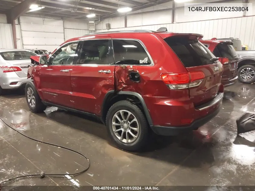 2014 Jeep Grand Cherokee Limited VIN: 1C4RJFBGXEC253804 Lot: 40701434