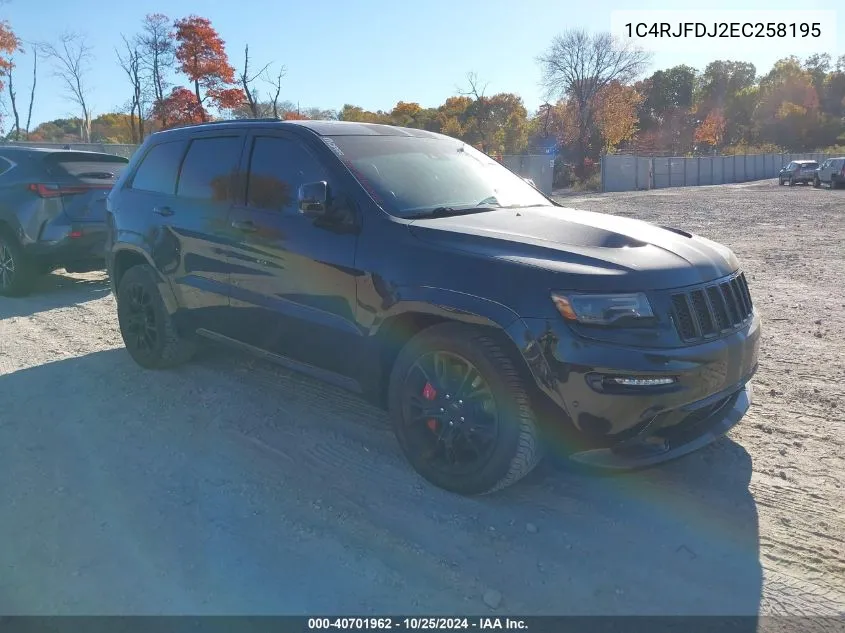 2014 Jeep Grand Cherokee Srt8 VIN: 1C4RJFDJ2EC258195 Lot: 40701962