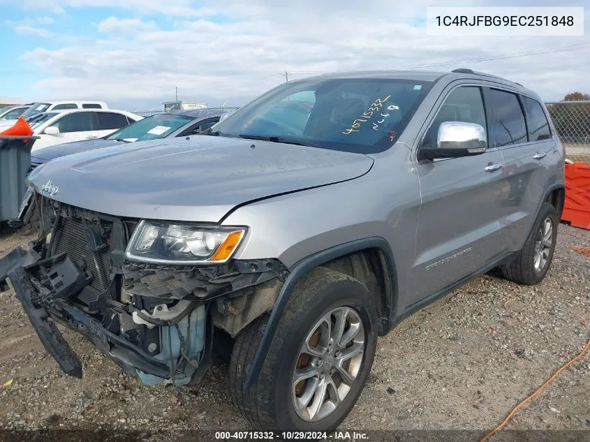 2014 Jeep Grand Cherokee Limited VIN: 1C4RJFBG9EC251848 Lot: 40715332