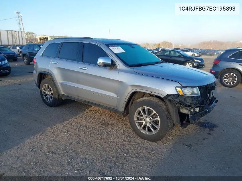 2014 Jeep Grand Cherokee Limited VIN: 1C4RJFBG7EC195893 Lot: 40717692