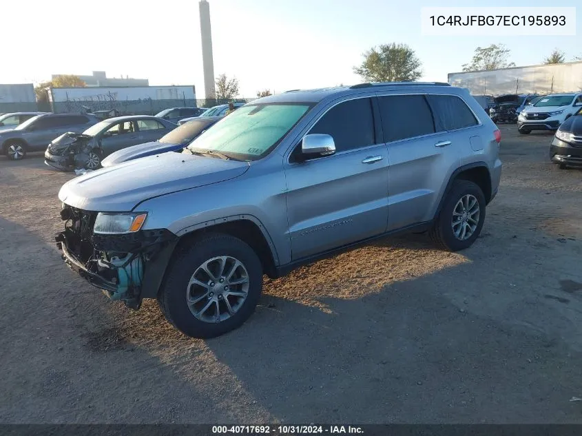 2014 Jeep Grand Cherokee Limited VIN: 1C4RJFBG7EC195893 Lot: 40717692