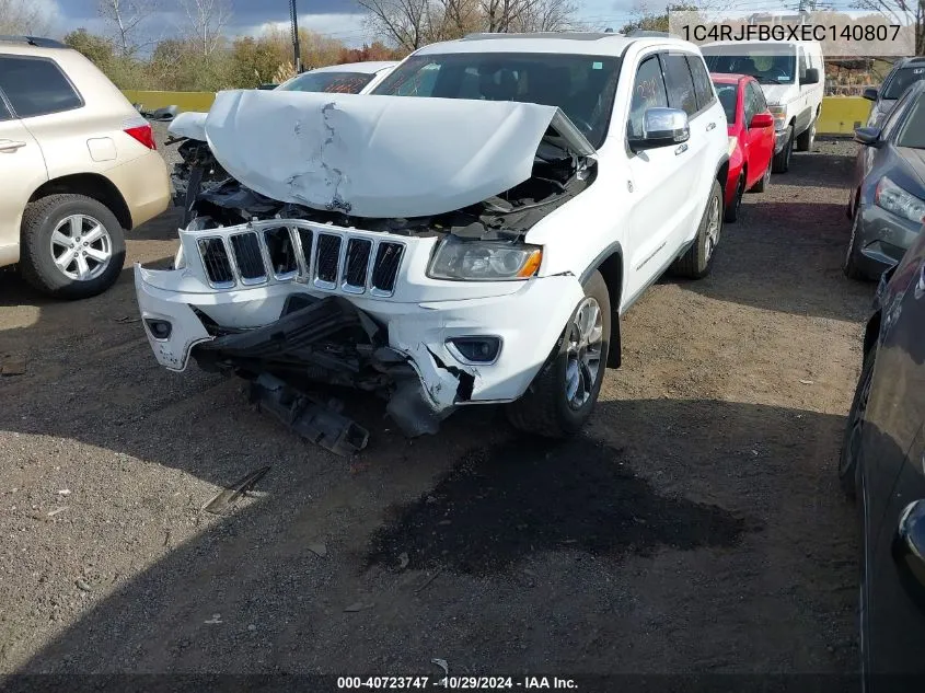 1C4RJFBGXEC140807 2014 Jeep Grand Cherokee Limited