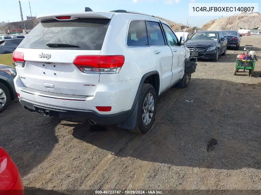 1C4RJFBGXEC140807 2014 Jeep Grand Cherokee Limited