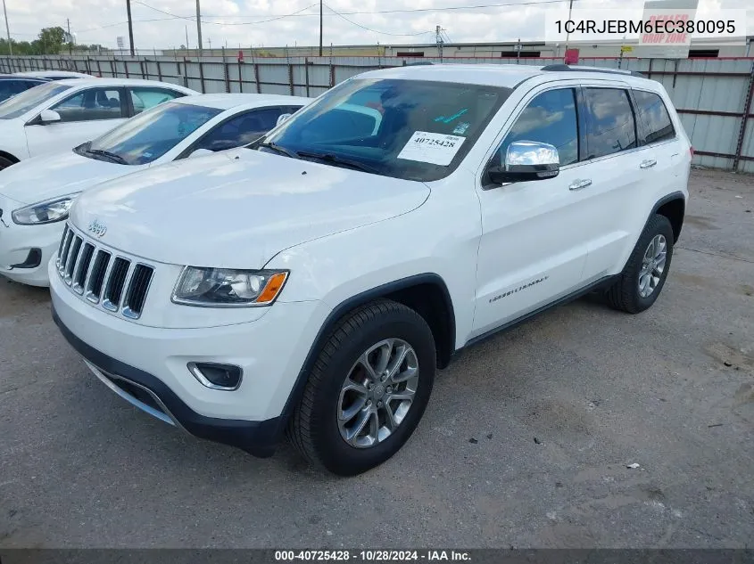 2014 Jeep Grand Cherokee Limited VIN: 1C4RJEBM6EC380095 Lot: 40725428