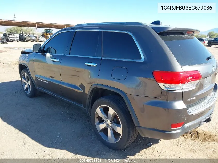 2014 Jeep Grand Cherokee Limited VIN: 1C4RJFBG3EC579086 Lot: 40731303