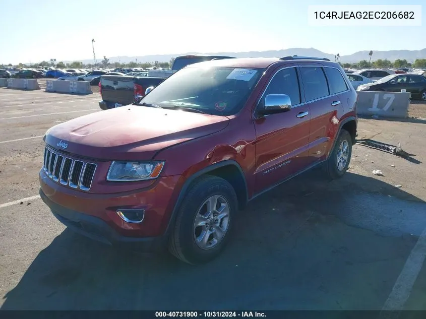 2014 Jeep Grand Cherokee Laredo VIN: 1C4RJEAG2EC206682 Lot: 40731900