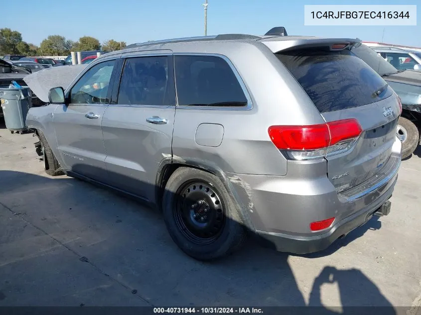 2014 Jeep Grand Cherokee Limited VIN: 1C4RJFBG7EC416344 Lot: 40731944