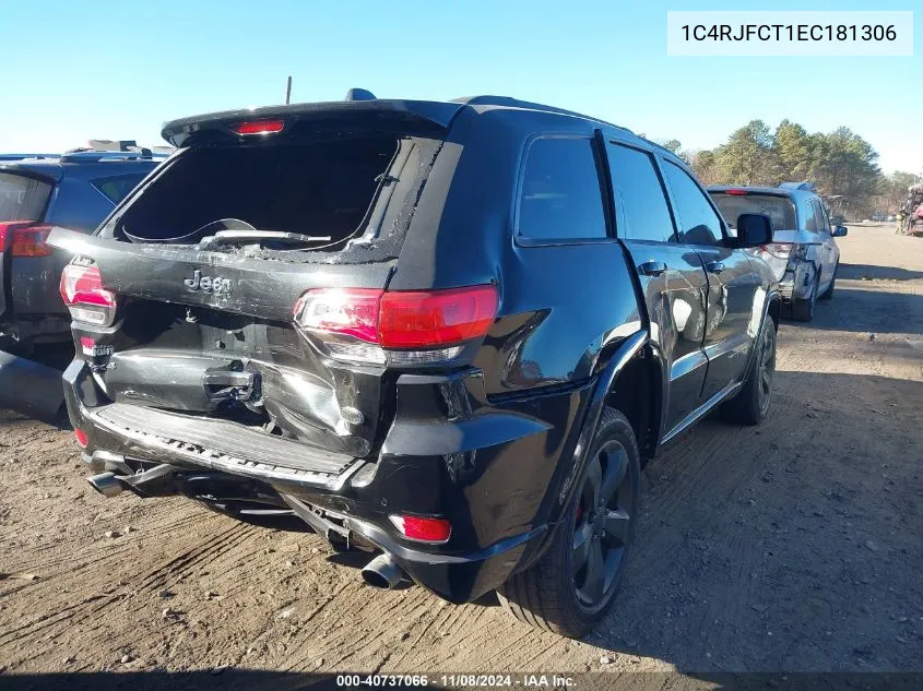 2014 Jeep Grand Cherokee Overland VIN: 1C4RJFCT1EC181306 Lot: 40737066