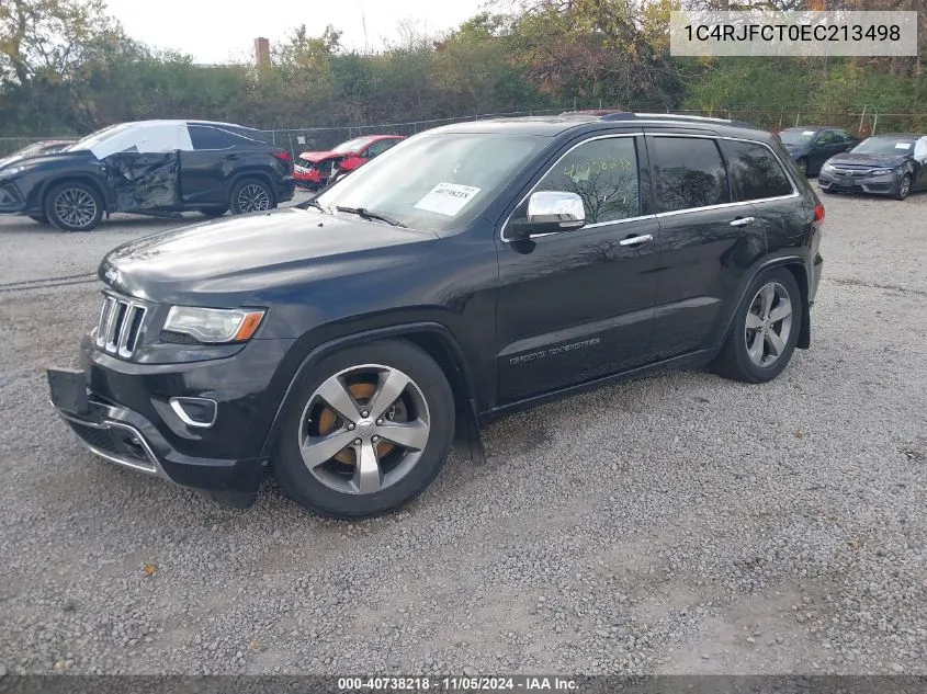 2014 Jeep Grand Cherokee Overland VIN: 1C4RJFCT0EC213498 Lot: 40738218