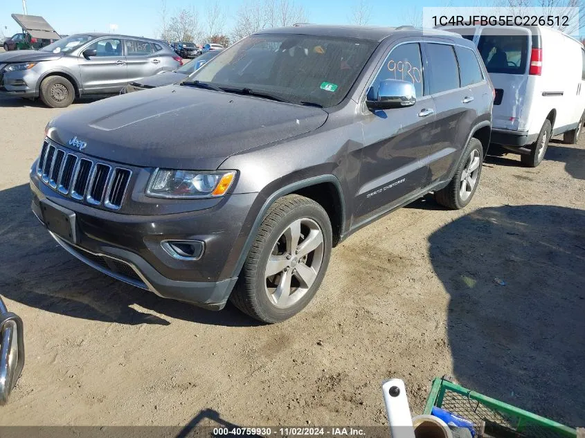 2014 Jeep Grand Cherokee Limited VIN: 1C4RJFBG5EC226512 Lot: 40759930