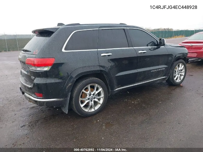 2014 Jeep Grand Cherokee Summit VIN: 1C4RJFJG4EC448928 Lot: 40762892