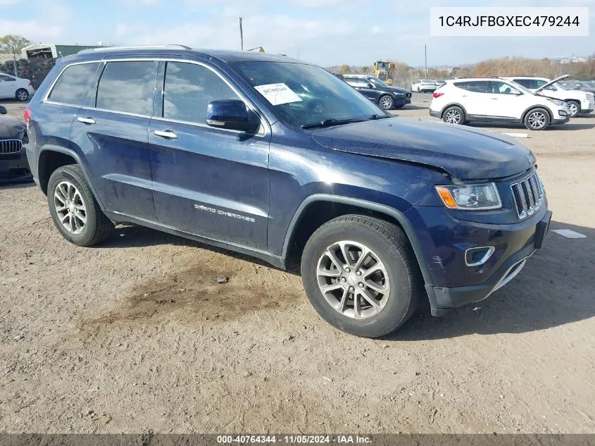 2014 Jeep Grand Cherokee Limited VIN: 1C4RJFBGXEC479244 Lot: 40764344