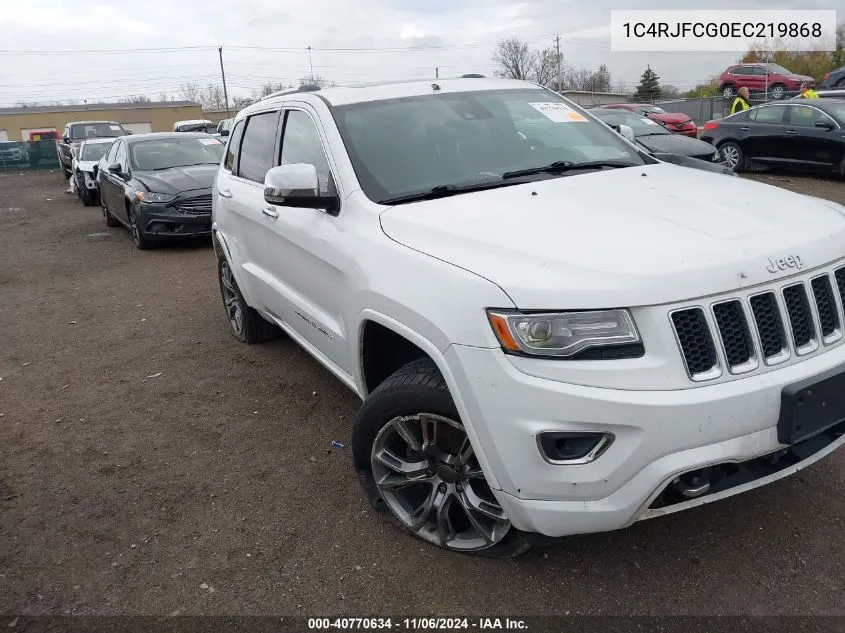 2014 Jeep Grand Cherokee Overland VIN: 1C4RJFCG0EC219868 Lot: 40770634