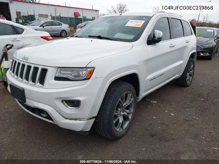 2014 Jeep Grand Cherokee Overland VIN: 1C4RJFCG0EC219868 Lot: 40770634