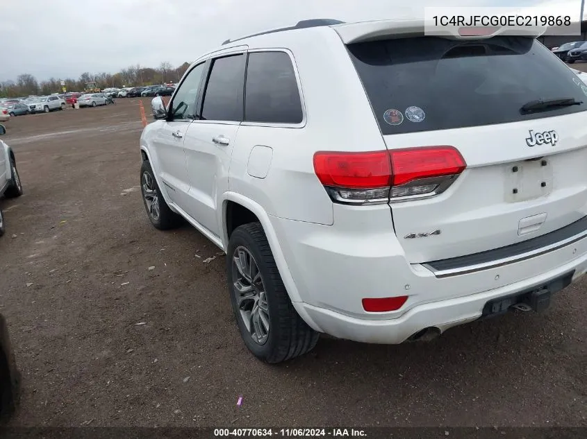 2014 Jeep Grand Cherokee Overland VIN: 1C4RJFCG0EC219868 Lot: 40770634