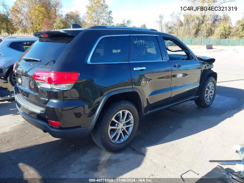 2014 Jeep Grand Cherokee Limited VIN: 1C4RJFBG4EC321319 Lot: 40775508