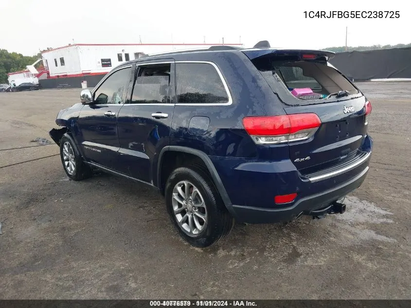 2014 Jeep Grand Cherokee Limited VIN: 1C4RJFBG5EC238725 Lot: 40776579