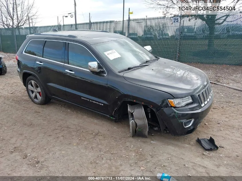 2014 Jeep Grand Cherokee Overland VIN: 1C4RJFCG4EC554504 Lot: 40781713