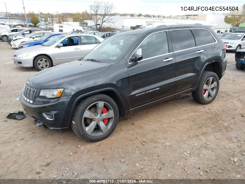 2014 Jeep Grand Cherokee Overland VIN: 1C4RJFCG4EC554504 Lot: 40781713