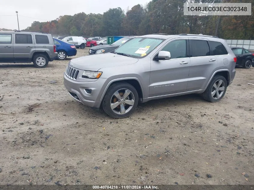 2014 Jeep Grand Cherokee Overland VIN: 1C4RJECG3EC302348 Lot: 40784218