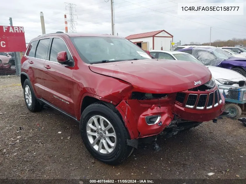 2014 Jeep Grand Cherokee Laredo VIN: 1C4RJFAG5EC158777 Lot: 40784602