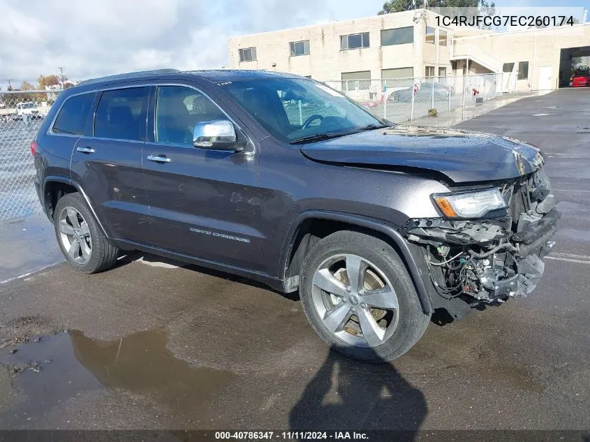 2014 Jeep Grand Cherokee Overland VIN: 1C4RJFCG7EC260174 Lot: 40786347