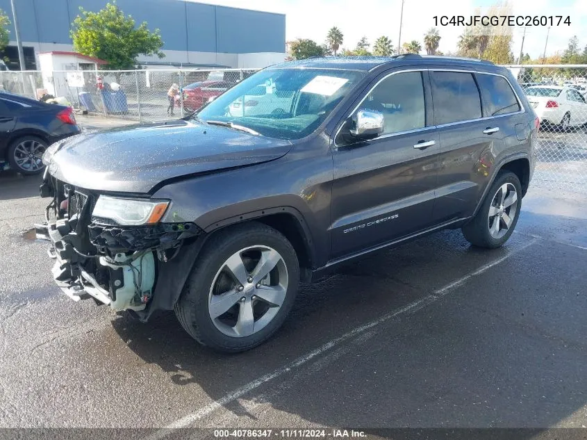 2014 Jeep Grand Cherokee Overland VIN: 1C4RJFCG7EC260174 Lot: 40786347