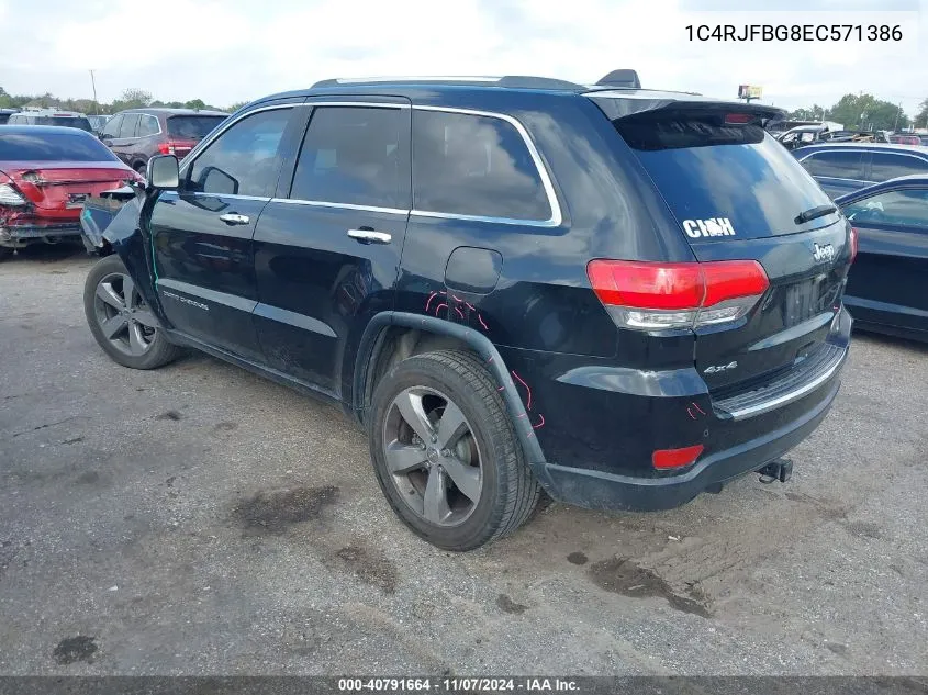 1C4RJFBG8EC571386 2014 Jeep Grand Cherokee Limited