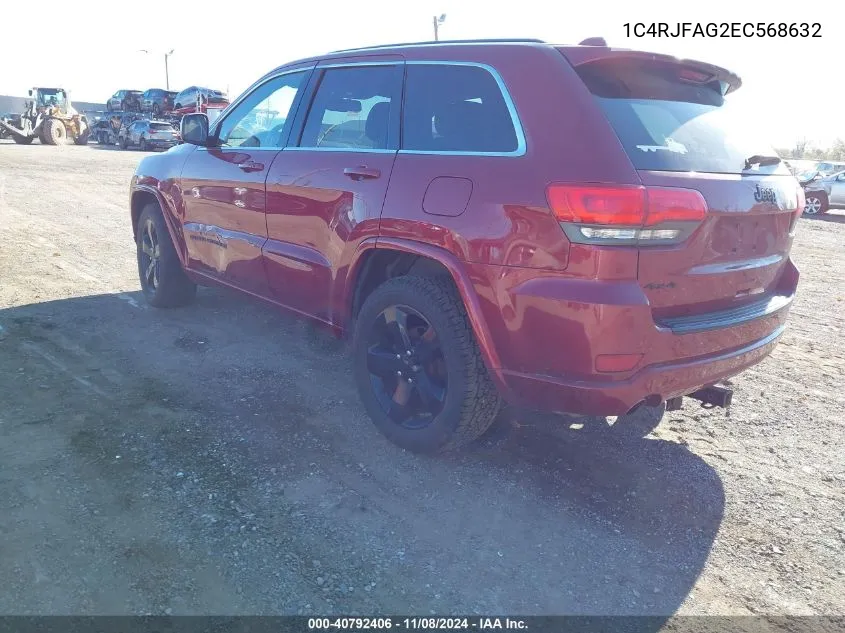 2014 Jeep Grand Cherokee Altitude VIN: 1C4RJFAG2EC568632 Lot: 40792406