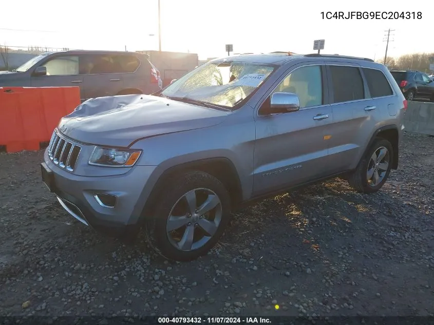 1C4RJFBG9EC204318 2014 Jeep Grand Cherokee Limited