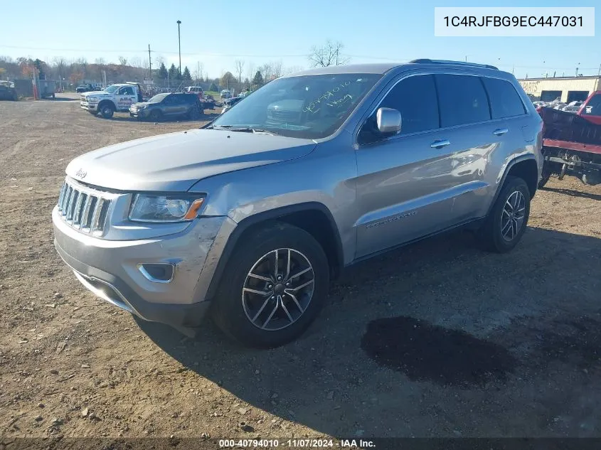 2014 Jeep Grand Cherokee Limited VIN: 1C4RJFBG9EC447031 Lot: 40794010