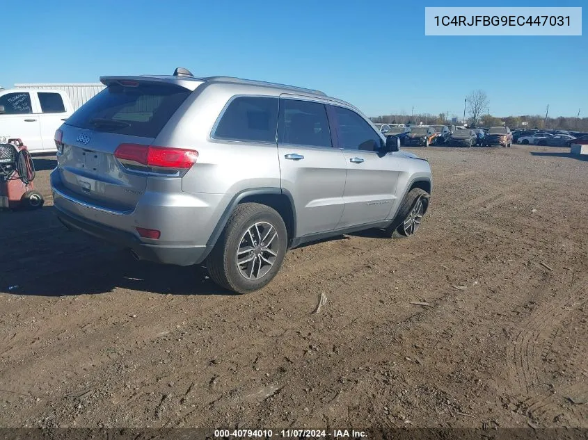 2014 Jeep Grand Cherokee Limited VIN: 1C4RJFBG9EC447031 Lot: 40794010