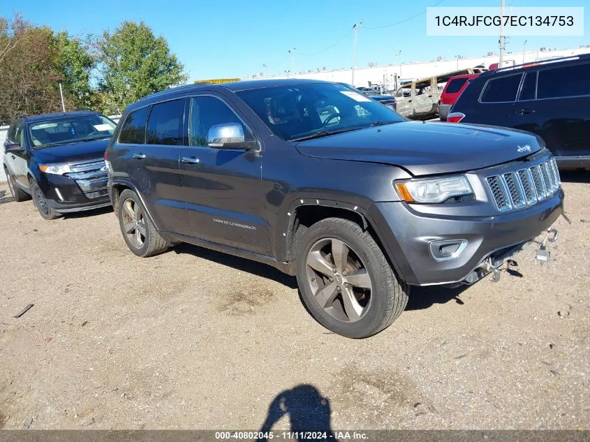 2014 Jeep Grand Cherokee Overland VIN: 1C4RJFCG7EC134753 Lot: 40802045