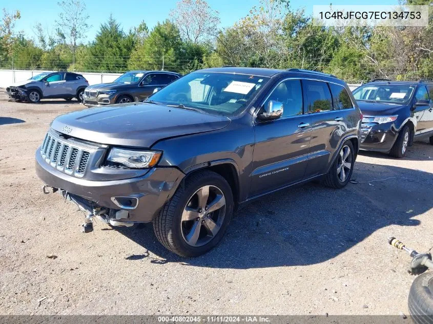 2014 Jeep Grand Cherokee Overland VIN: 1C4RJFCG7EC134753 Lot: 40802045