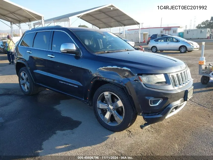 2014 Jeep Grand Cherokee Overland VIN: 1C4RJECT0EC201992 Lot: 40806796