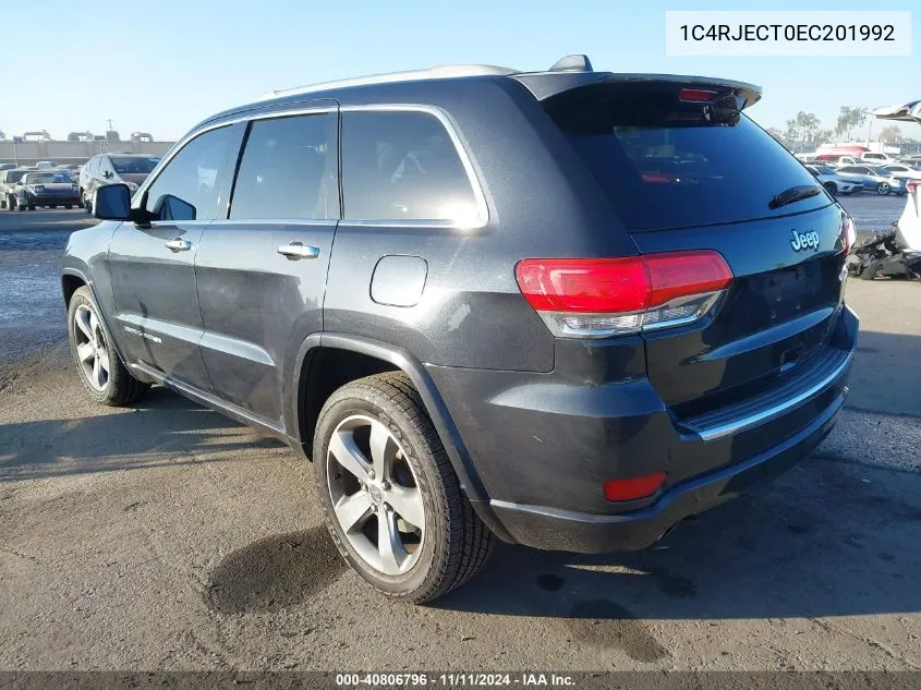 2014 Jeep Grand Cherokee Overland VIN: 1C4RJECT0EC201992 Lot: 40806796