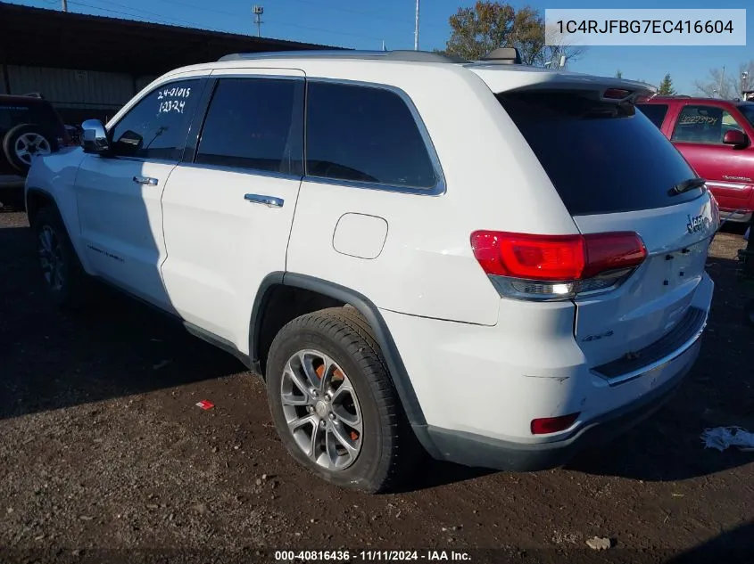 2014 Jeep Grand Cherokee Limited VIN: 1C4RJFBG7EC416604 Lot: 40816436