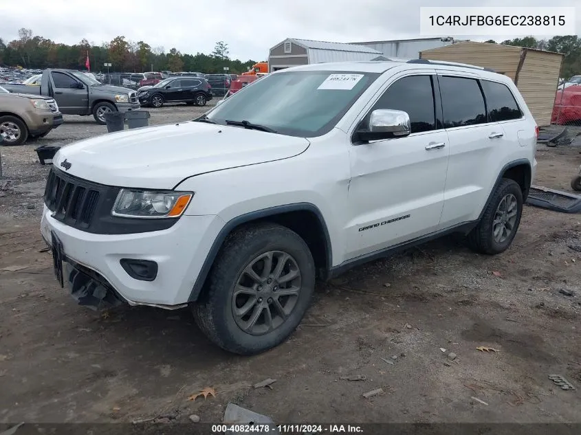 2014 Jeep Grand Cherokee Limited VIN: 1C4RJFBG6EC238815 Lot: 40824478