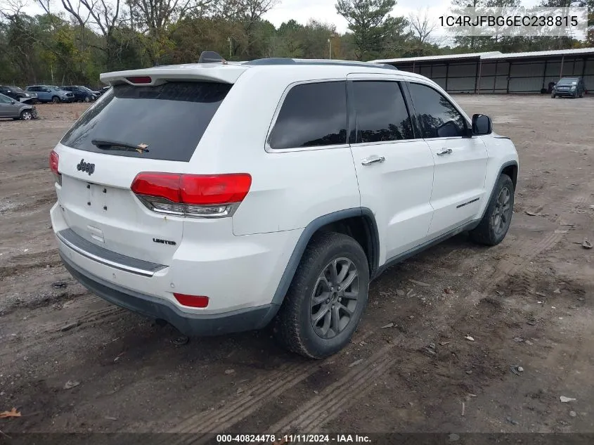 2014 Jeep Grand Cherokee Limited VIN: 1C4RJFBG6EC238815 Lot: 40824478