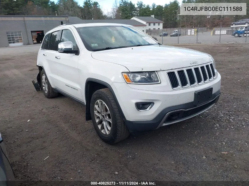 2014 Jeep Grand Cherokee Limited VIN: 1C4RJFBG0EC111588 Lot: 40825273