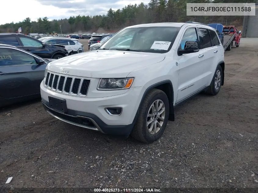 2014 Jeep Grand Cherokee Limited VIN: 1C4RJFBG0EC111588 Lot: 40825273