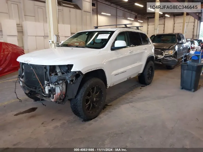 2014 Jeep Grand Cherokee Laredo VIN: 1C4RJFAG8EC346645 Lot: 40831666